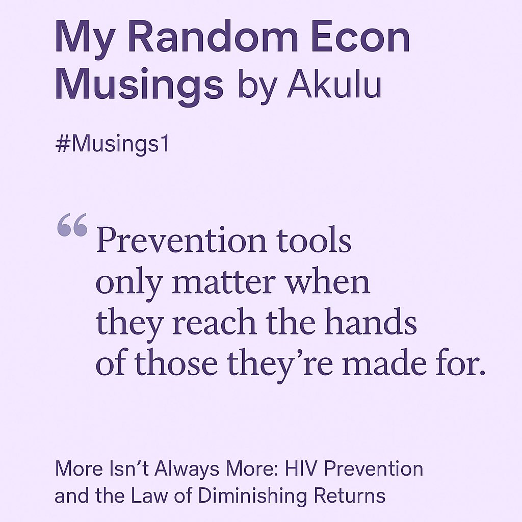 Welcome to the first post in My Random Econ Musings, a space where I reflect on the economic undercurrents shaping Uganda’s health systems and the silent shifts we often overlook.
Follow the link to read more about my first #musings

linkedin.com/posts/ruth-aku…