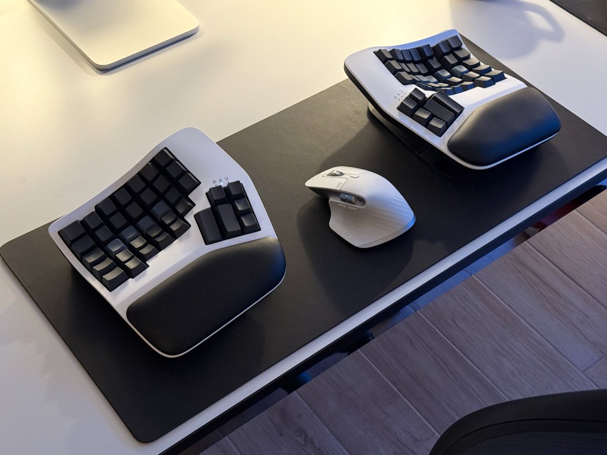 Fatih Arslan (@fatih) on Twitter photo Finally received my new <a href="/kinesisergo/">Kinesis Keyboards</a> Advantage 360 Pro's. You can now order custom white-painted ones (called Signature Series). A lot of things have changed since I sold my old keyboard; for example, it works now with ZMK Studio out of the box. Finally received my new <a href="/kinesisergo/">Kinesis Keyboards</a> Advantage 360 Pro's. You can now order custom white-painted ones (called Signature Series). A lot of things have changed since I sold my old keyboard; for example, it works now with ZMK Studio out of the box.