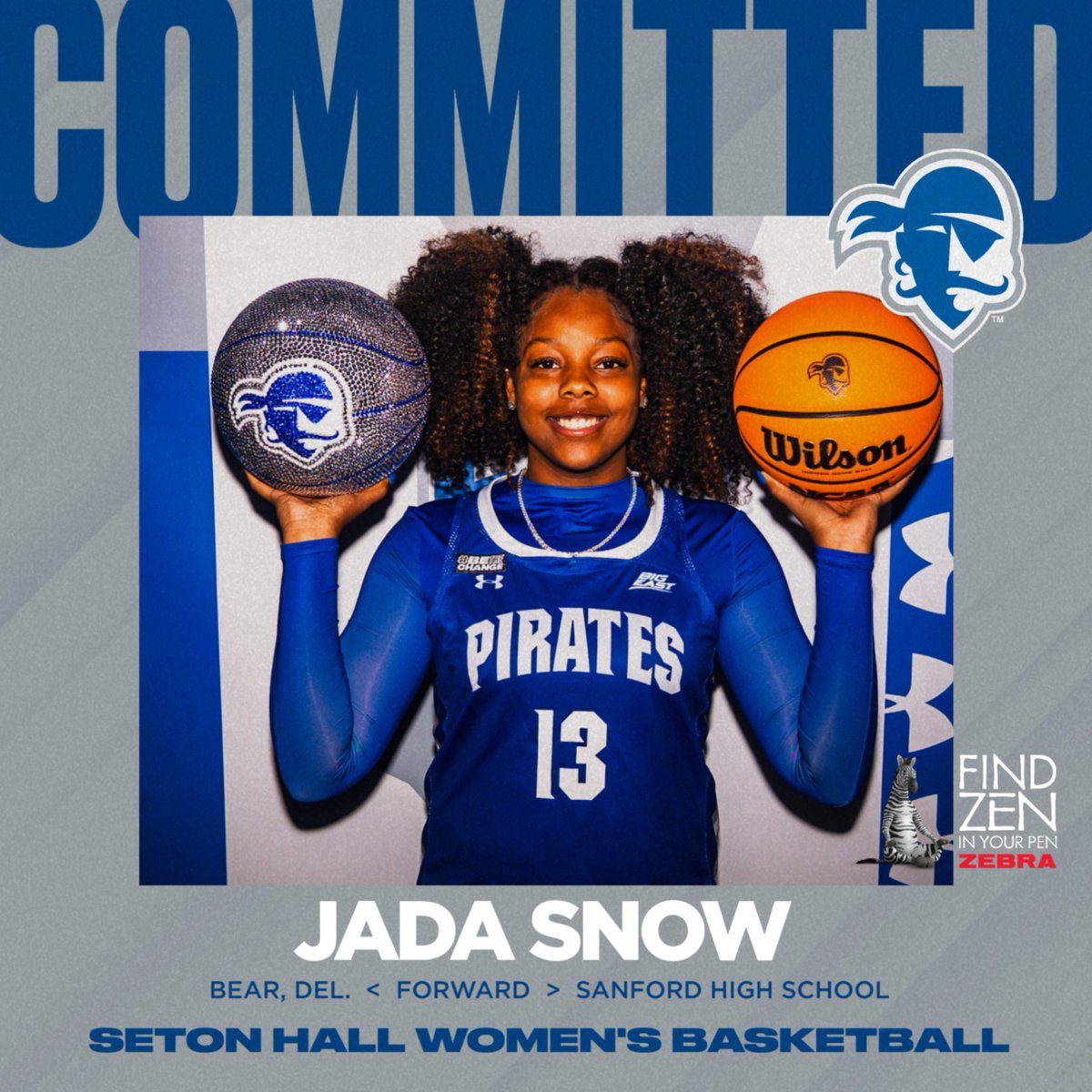 Seton Hall Women’s Basketball (@shuwbb) on Twitter photo 🚨🚨𝐍𝐄𝐖𝐂𝐎𝐌𝐄𝐑 𝐖𝐄𝐄𝐊🚨🚨
Newcomer "Week" spills into week TWO!!  We've got another huge addition... 𝐉𝐀𝐃𝐀 𝐒𝐍𝐎𝐖 is on her way!!
#HALLin 🏀🏴☠️🖋️   <a href="/ZebraPen/">zebrapen</a> 🚨🚨𝐍𝐄𝐖𝐂𝐎𝐌𝐄𝐑 𝐖𝐄𝐄𝐊🚨🚨
Newcomer "Week" spills into week TWO!!  We've got another huge addition... 𝐉𝐀𝐃𝐀 𝐒𝐍𝐎𝐖 is on her way!!
#HALLin 🏀🏴☠️🖋️   <a href="/ZebraPen/">zebrapen</a>