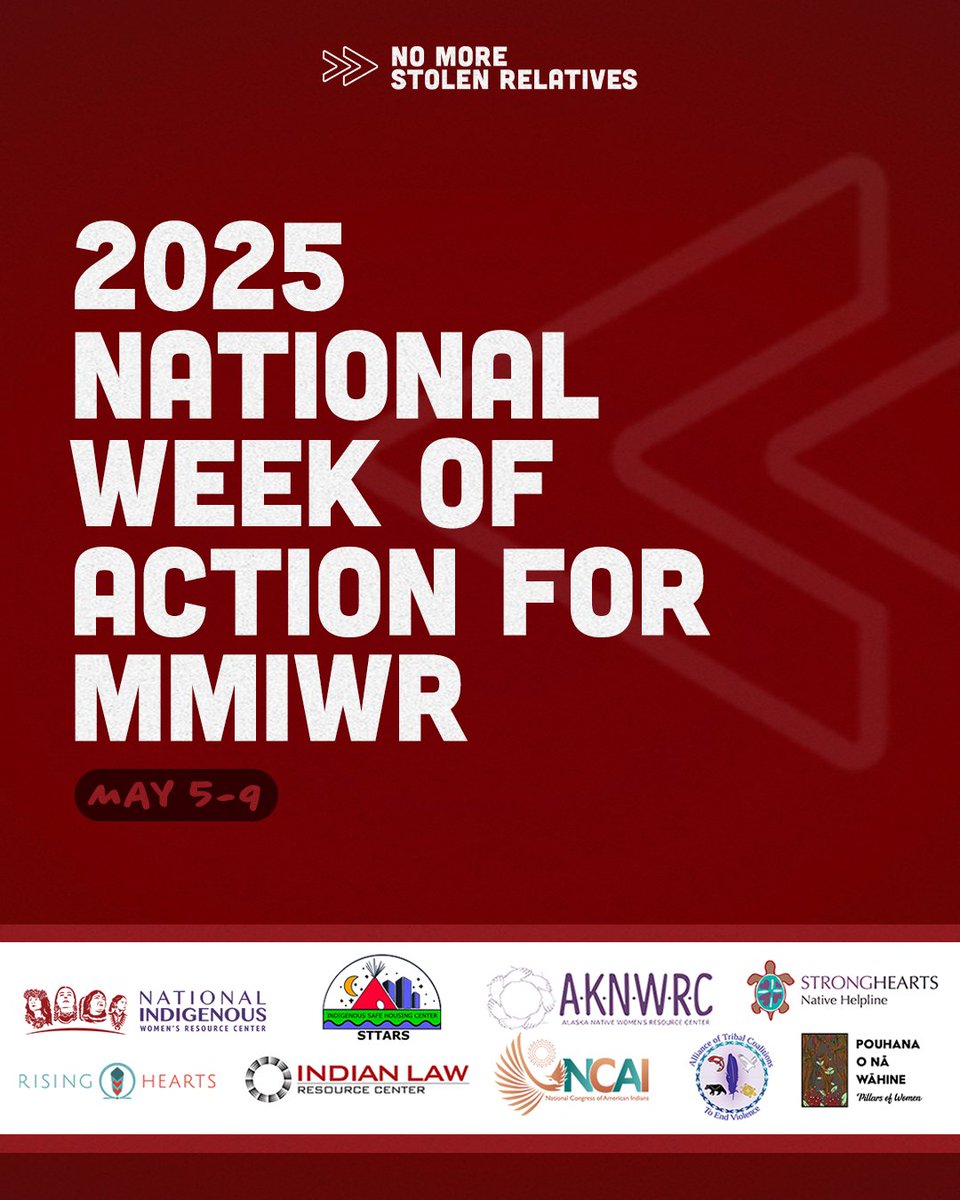 VUProjectSafe's tweet image. May 5-9 is the National Week of Action for Missing and Murdered Indigenous Women and Relatives. Join us in wearing red today and saying enough is enough —no more stolen sisters, no more stolen relatives. @NIWRC #WhyWeWearRed #MMIWRActionNow