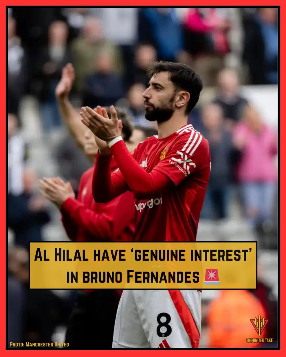 The United Take (@theunitedtake) on Twitter photo 🚨 Al Hilal have genuine interest in Bruno Fernandes 🇸🇦
According to <a href="/FabrizioRomano/">Fabrizio Romano</a>, the Saudi Pro League side see him as one of their top targets this summer.
Manchester United see him as a crucial player, same as Ruben Amorim. No talks have started between clubs, no bid or 🚨 Al Hilal have genuine interest in Bruno Fernandes 🇸🇦
According to <a href="/FabrizioRomano/">Fabrizio Romano</a>, the Saudi Pro League side see him as one of their top targets this summer.
Manchester United see him as a crucial player, same as Ruben Amorim. No talks have started between clubs, no bid or