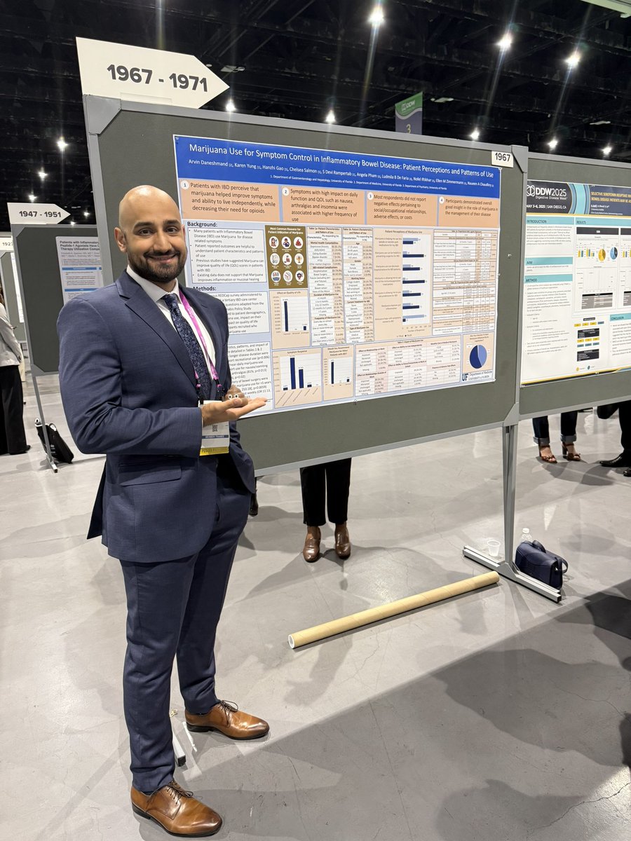 Loved presenting our survey research on IBD and Marijuana use at #DDW2025