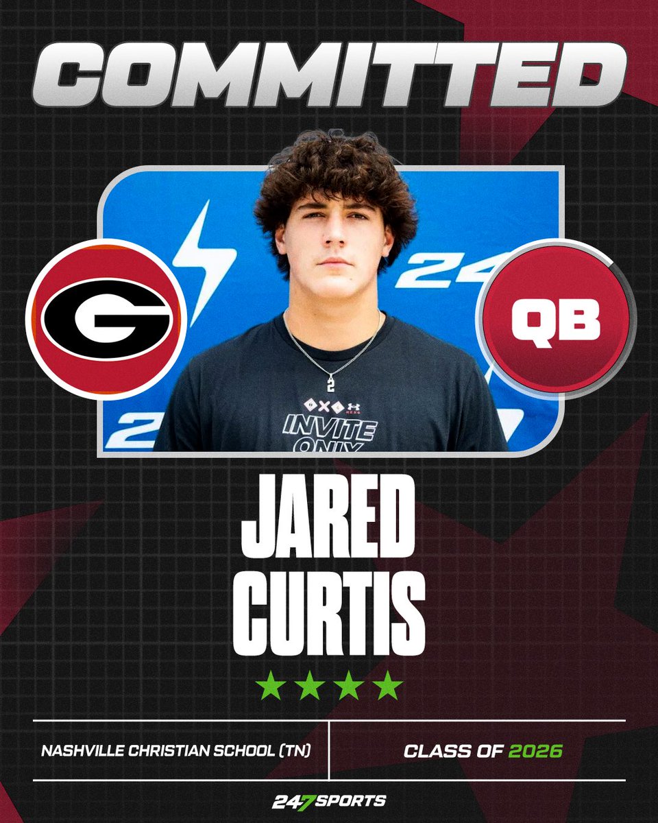 🚨 COMMIT ALERT 🚨 

Monster news: Jared Curtis commits to Georgia over Oregon. The Dawgs land their top QB target in the 2026 recruiting class. 

🐶 247sports.com/college/georgi…