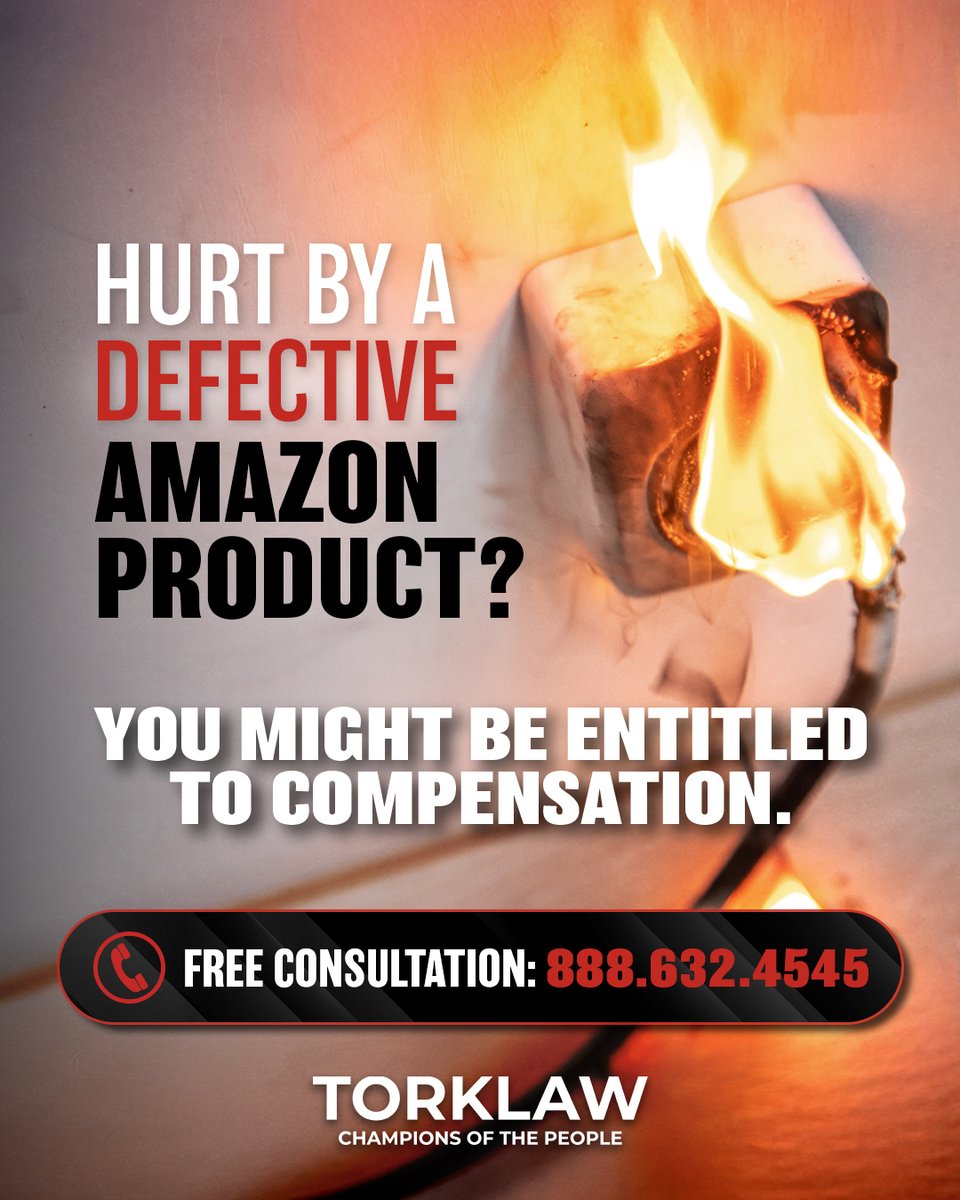Injured by something you bought on Amazon? You’re not alone.
Faulty electronics, flammable clothing, unsafe furniture—we’ve seen it all. And too often, it’s everyday families paying the price for Amazon’s lack of oversight.

Here’s what most people don’t know:
📦 Amazon can be