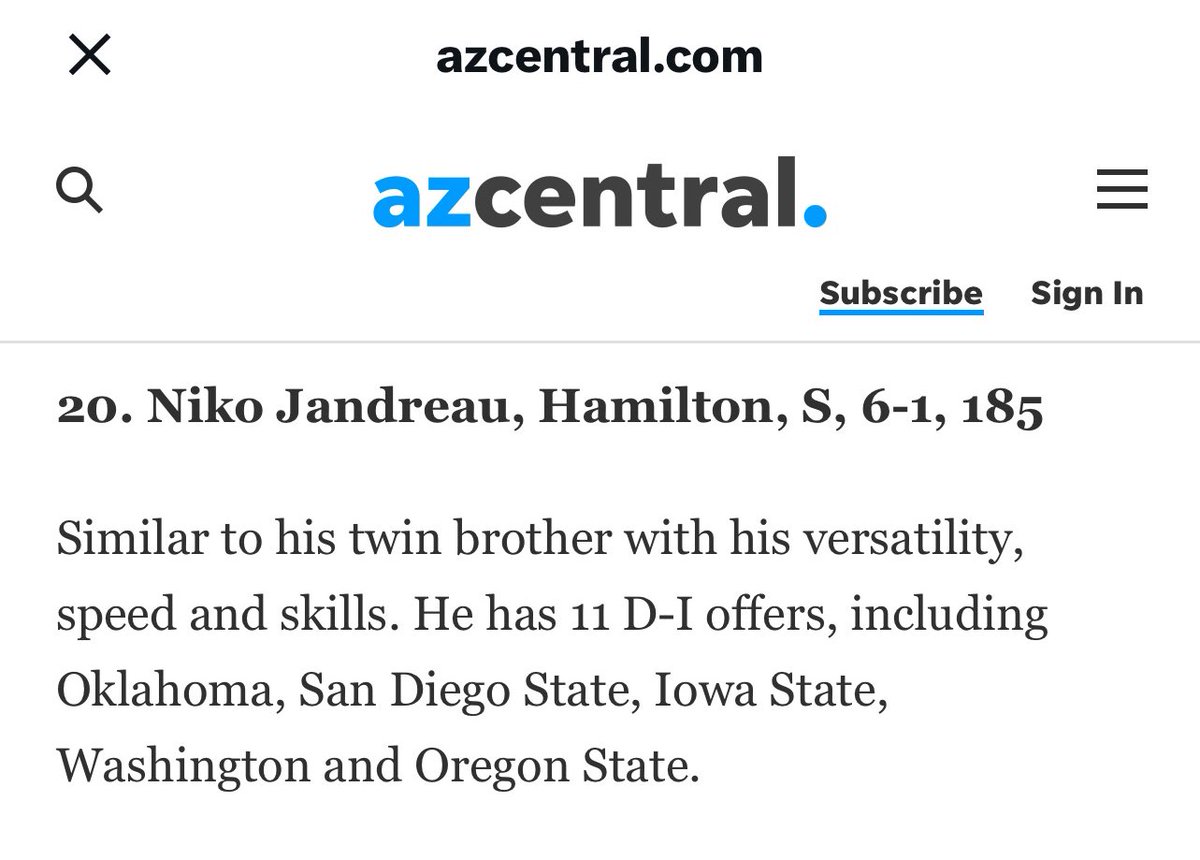 The Desert Twins 🔥🔥🔥

Short little write ups on the best athletes in the state. Absolute ballers and head hunters. Leaders that bring everyone up with them. 

<a href="/beau_jandreau/">Beau Jandreau</a> 
<a href="/NikoJandreau/">Niko Jandreau</a> 
<a href="/azc_obert/">Richard Obert</a> 

#RecruitAZ