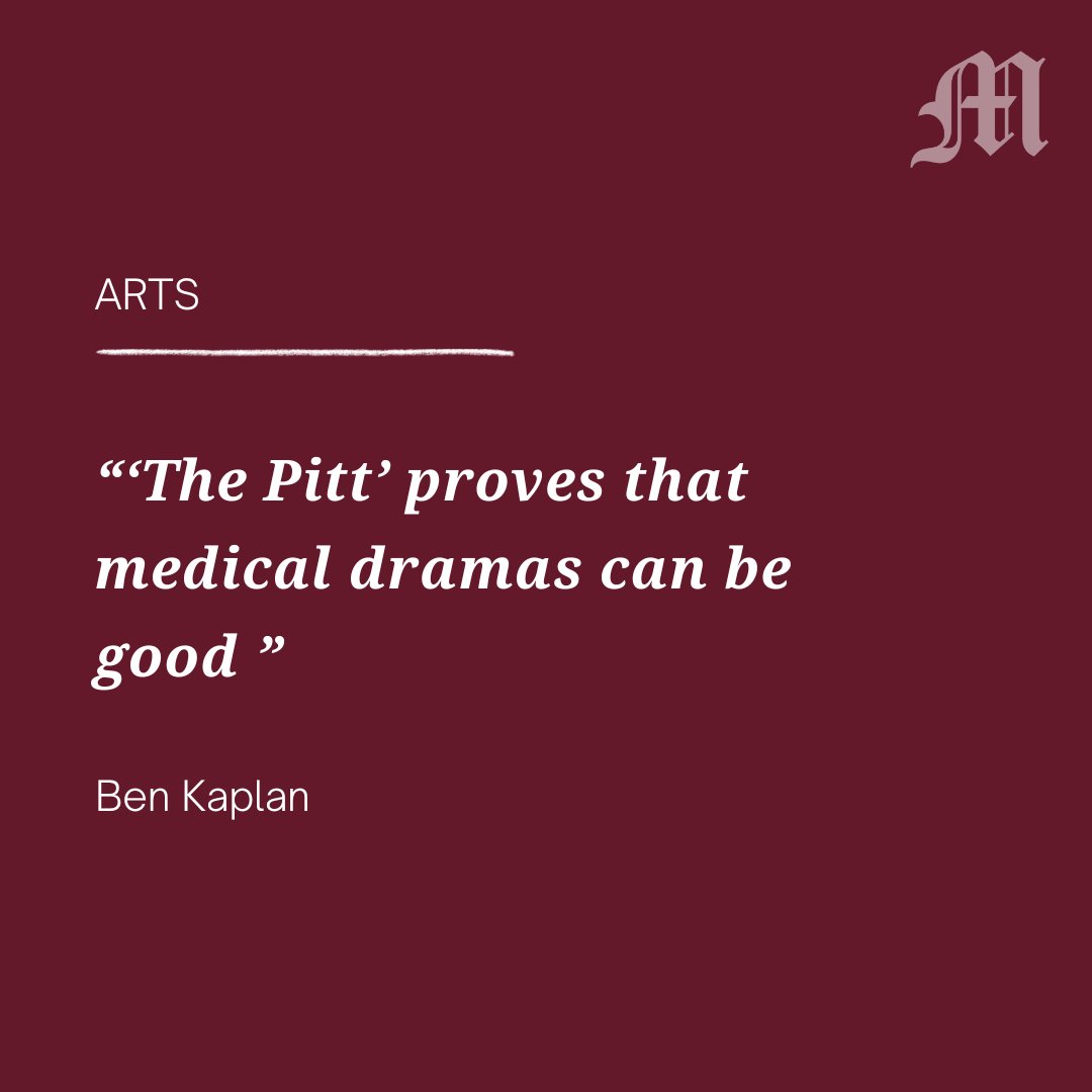 NEW IN ARTS---
⁠
Read Ben Kaplan's "‘The Pitt’ proves that medical dramas can be good" by clicking the link below.

miscellanynews.org/2025/04/30/art…
⁠
#vassar #vassarcollege #themisc #themiscnews #themiscellanynews #collegenewspaper #poughkeepsie #hudsonvalley #newyork