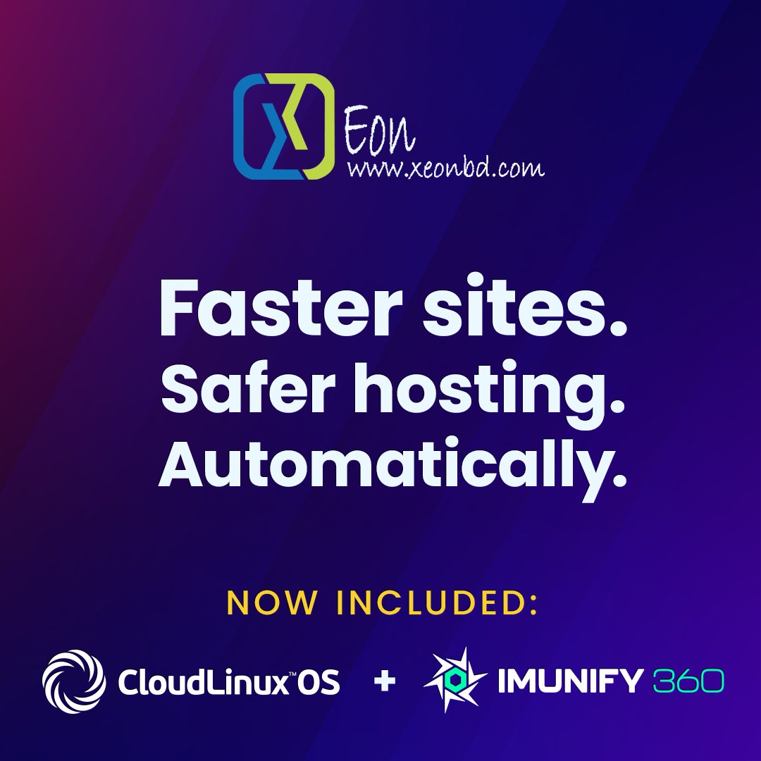XeonBD's tweet image. Your website just got safer and faster 🚀

We’ve integrated CloudLinux OS and Imunify360 into our VPS hosting plans — built for reliability, speed, and security. 

Explore at xeonbd.com/vps/managed-vp… 

#VPSHosting #CloudLinuxOS #ImunifySecurity #SecureHosting #XeonBD #ManagedVPS