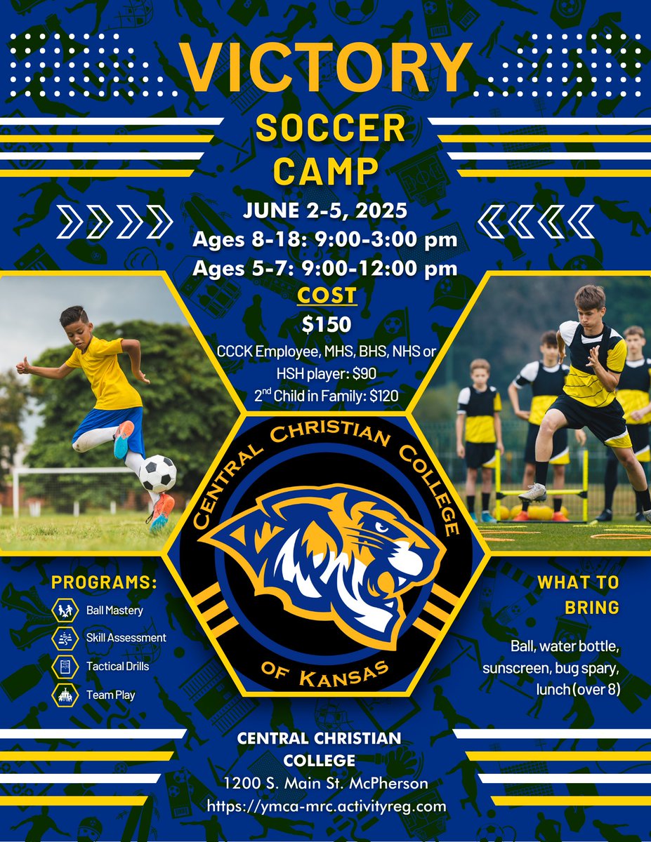 Come join us next month for the 2025 Victory soccer camp!!!  Register at ymca-mrc.activityreg.com