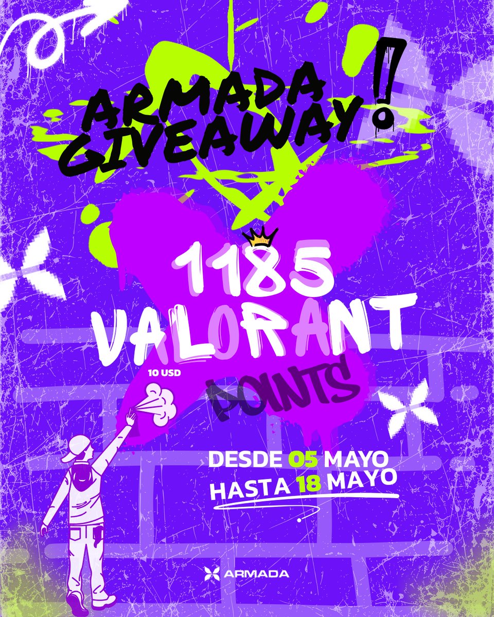 🎉 ¡SORTEO ACTIVO! 🎉
¿Querés ganar 1185 VALORANT POINTS (¡equivalente a $10 USD!)? 🤑

Participar es fácil:
✅ Seguinos
✅ Etiquetá a 2 amigos
✅ Like + RT a este tweet

📅 Desde el 5 hasta el 18 de mayo