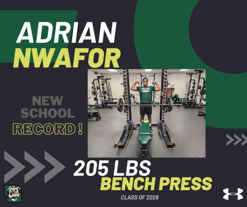 New School Record🚨‼️ We have 3 OUTSTANDING Bulldogs who took ownership of the School Bench Press Record with a lift of 205 lbs💪🏿Class of 2030 standouts Phoenix AND Peyton Francisco &amp; Class of 2029 Adrian Nwafor! These guys INVESTED during the Dog Pound offseason #HardWorkWorks