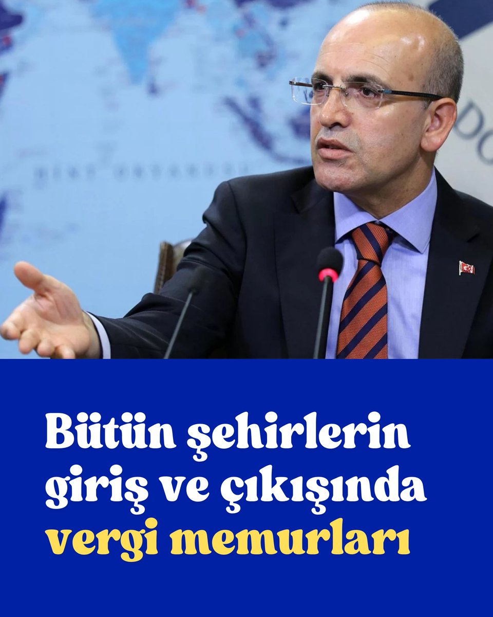 Maliye Bakanı Mehmet Şimşek'in gündemdeki açıklaması:  

"Bütün organize sanayi bölgelerinin, bütün hallerin giriş ve çıkışlarında kalıcı maliye mekanları kuracağız. 

Bütün şehirlerin giriş ve çıkışlarına maliyecileri yerleştireceğiz"