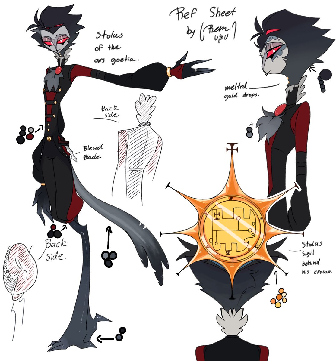 Redesign Stolas semi reference sheet