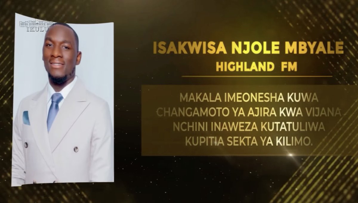 Tuzo za Habari za Matokeo ChanyA+   
Sekta ya Kilimo

#SamiaKalamuAwards2025 
#HayaNiMatokeoChanyA+