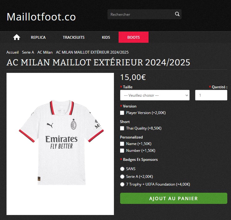 L’AC Milan s’impose ce soir 🔴⚫️  
  
Genoa 1 : 2 Milan  
  
⚽️ Leão  
⚽️ CSC Frendrup  
  
Le maillot away porté ce soir est dispo en version player sur notre site 👕🔥  
  
#GenoaMilan #ACMilan #SerieA