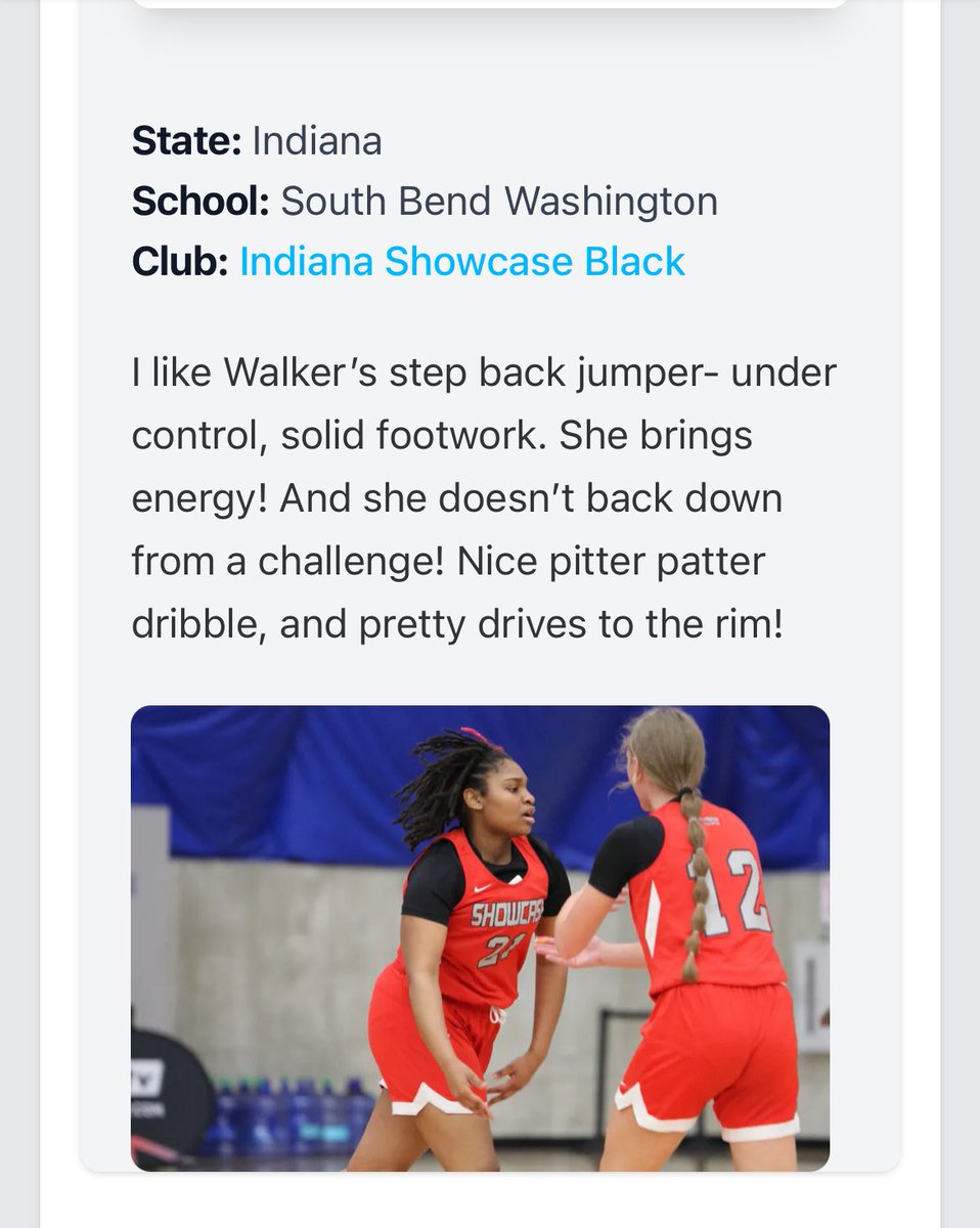 Thank you <a href="/angie_saiter/">Angie Saiter</a> <a href="/coachbgorman/">Coach Gorman</a> <a href="/coachbeckett/">IGBRR Hoops</a> <a href="/PGHIndiana/">Prep Girls Hoops Indiana</a> 💪🏾