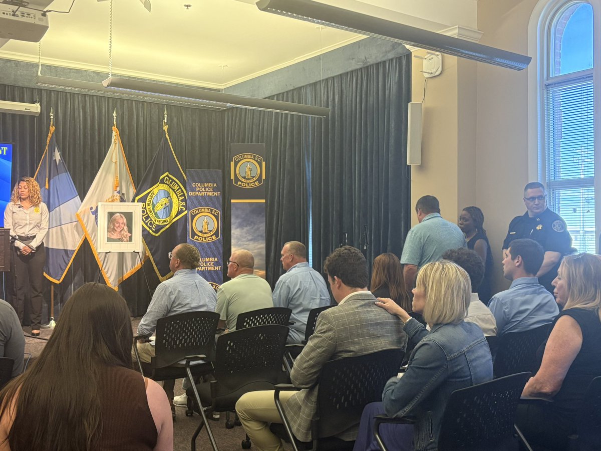 The room was heavy as Columbia Police Chief Skip Holbrook held a press conference to speak about a weekend  homicide. 

Coroner Naida Rutherford identifying the victim as 22-year-old Logan Federico. 

A suspect is in custody according to police.
<a href="/wachfox/">WACH FOX</a>