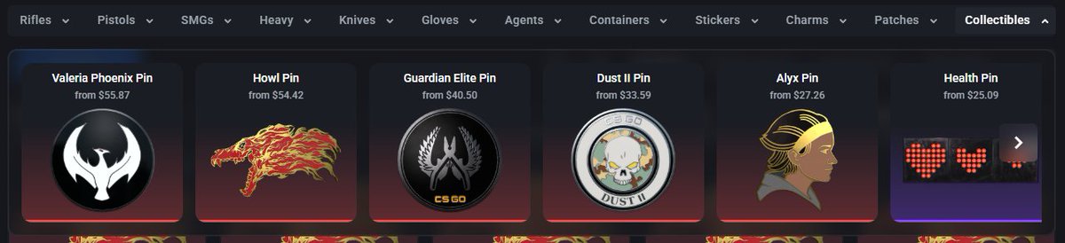 csfloatcom's tweet image. Heard you like pins? You can now list them on CSFloat Market!