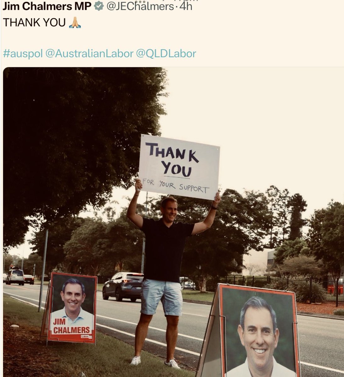 I think we should also give credit to Jim Chalmers for Labor’s electoral success. His careful stewardship of the Australian economy in difficult times was noted by many voters &amp; they could feel secure knowing he was there to continue this ! #auspol