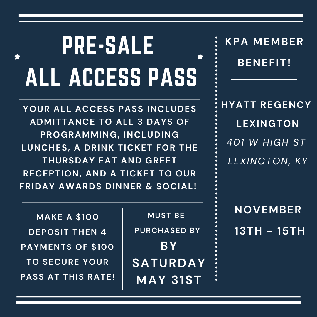 🚨 LAST CHANCE! 🚨 The 2025 Convention Pre-Sale All Access Payment Plan is NOW OPEN. Lock in 2024 pricing and secure your spot at the best rate! 🔒 👉 Sign up: bit.ly/3Q5mijc #KPA2025 #LockInTheRate #LastChance