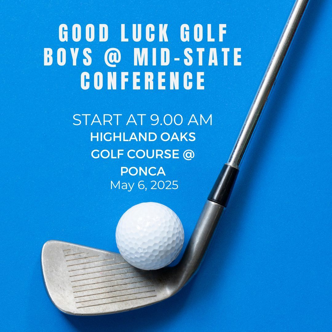Good luck to our golf team as they make the trip to Ponca for the Mid-State conference golf tournament tomorrow. #piercebluejays