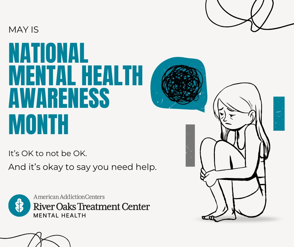 RiverOaksAAC's tweet image. Mental health challenges an be tough, and it&apos;s OK to have difficult days. National Mental Health Awareness Month reminds us that it&apos;s also okay to ask for help. There is hope, and support is available. Reach out. 813-723-3764

 #MentalHealthAwareness #HopeAndHelp #wedorecover