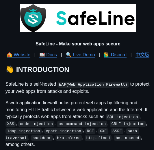 tom_doerr's tweet image. Open-source WAF with 15.3k GitHub stars for web app protection
