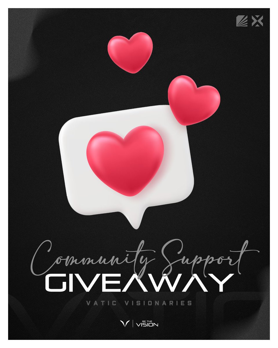 𝑪𝒐𝒎𝒎𝒖𝒏𝒊𝒕𝒚 𝑺𝒖𝒑𝒑𝒐𝒓𝒕 𝑮𝒊𝒗𝒆𝒂𝒘𝒂𝒚
To celebrate the incredible support from our amazing community, we're giving back with a giveaway! Enter to win $25 USD. 🎉

𝗧𝗼 𝗘𝗻𝘁𝗲𝗿:
Join our Discord server and react on our giveaway. 
discord.gg/vatic

Draw on
