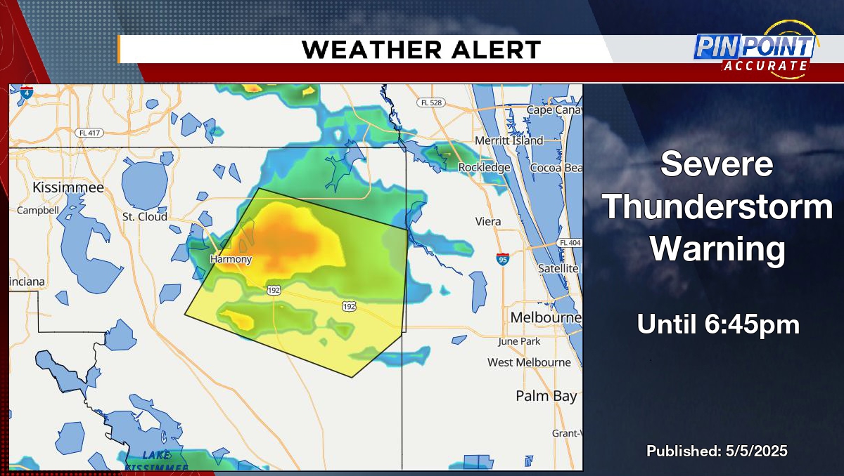 Severe Thunderstorm Warning for Osceola County until 6:45pm. #flwx