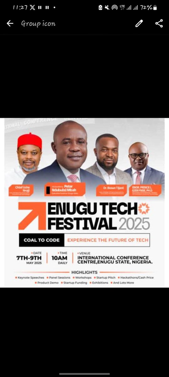 emperors_code's tweet image. With the Enugu state honorable commissioner for innovations, science, and technology. Meanwhile,
1 more day to go. The biggest tech event happening in the city of Enugu.
#etf #etf2025 #coaltocode