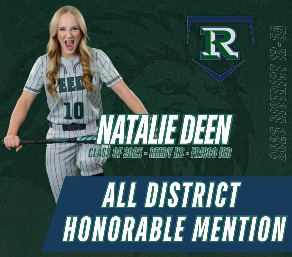 🚨🚨Announcement ALERT 🚨🚨

8 of our Reedy softball players earned either 12-5A 1st Team, 2nd Team and Honorable Mention awards!  We are so proud of you 👏🏼🙌🏼🦁🥎
Congratulations Ladies 🥳🎉