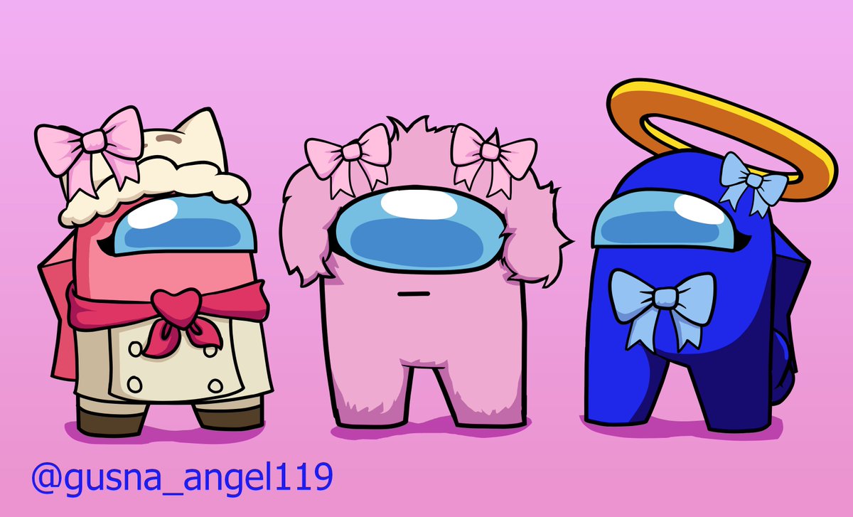 💕@ just_sabru and <a href="/gatita850/">Gati ໒(ᵔᴥᵔ)७ *･｡Simp de Shawn*･｡ </a> Coquette 🩰🎀🎀 #AmongUs #amongusfanart #amongusoc #amongusart