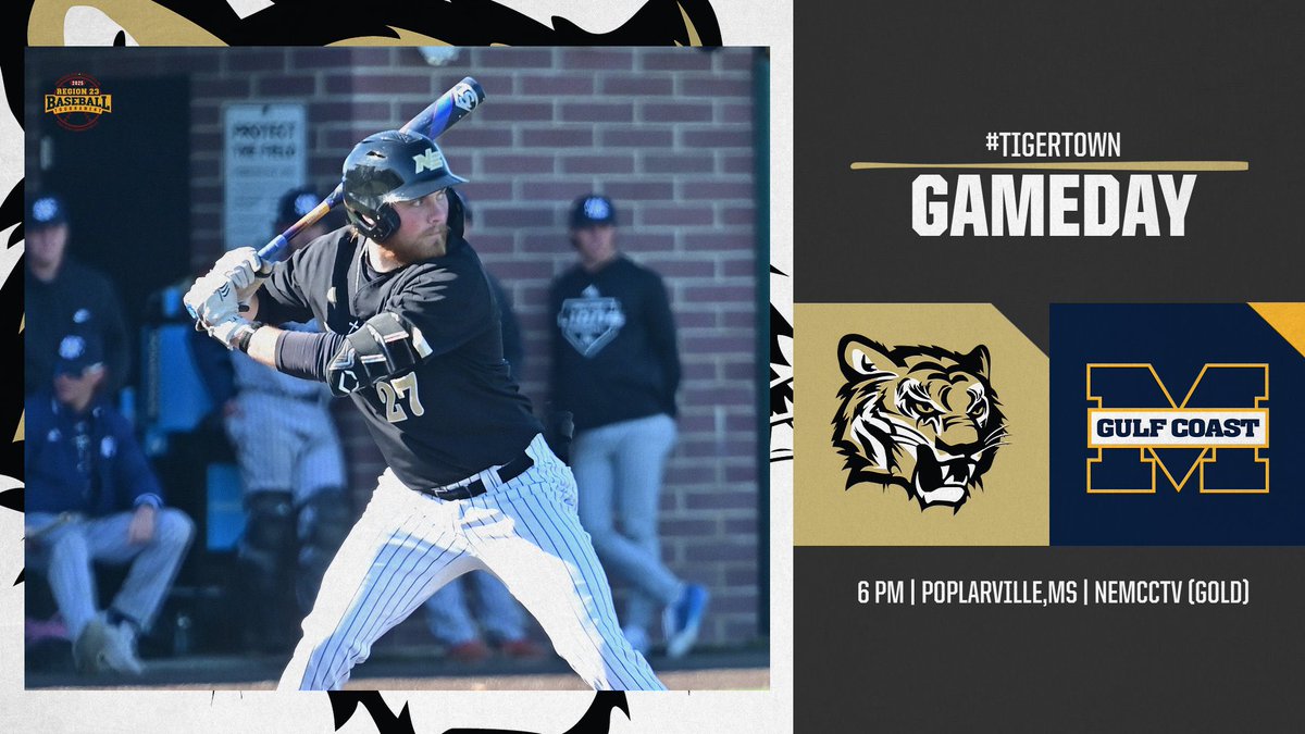 Northeast Tigers (@nemcctigers) on Twitter photo BSB | <a href="/NEMCCBASEBALL/">Northeast Baseball</a> starts its postseason a day earlier than planned with a test from the nationally ranked Bulldogs!
🆚 <a href="/MGCCC_Baseball/">MGCCC Baseball</a>
📍 Dub Herring Park (Poplarville, MS)
🕰️ 6 pm
📺 bit.ly/NEGoldChannel
📈 bit.ly/NEBSB25G53Stats
🐯 #TigerTown BSB | <a href="/NEMCCBASEBALL/">Northeast Baseball</a> starts its postseason a day earlier than planned with a test from the nationally ranked Bulldogs!
🆚 <a href="/MGCCC_Baseball/">MGCCC Baseball</a>
📍 Dub Herring Park (Poplarville, MS)
🕰️ 6 pm
📺 bit.ly/NEGoldChannel
📈 bit.ly/NEBSB25G53Stats
🐯 #TigerTown