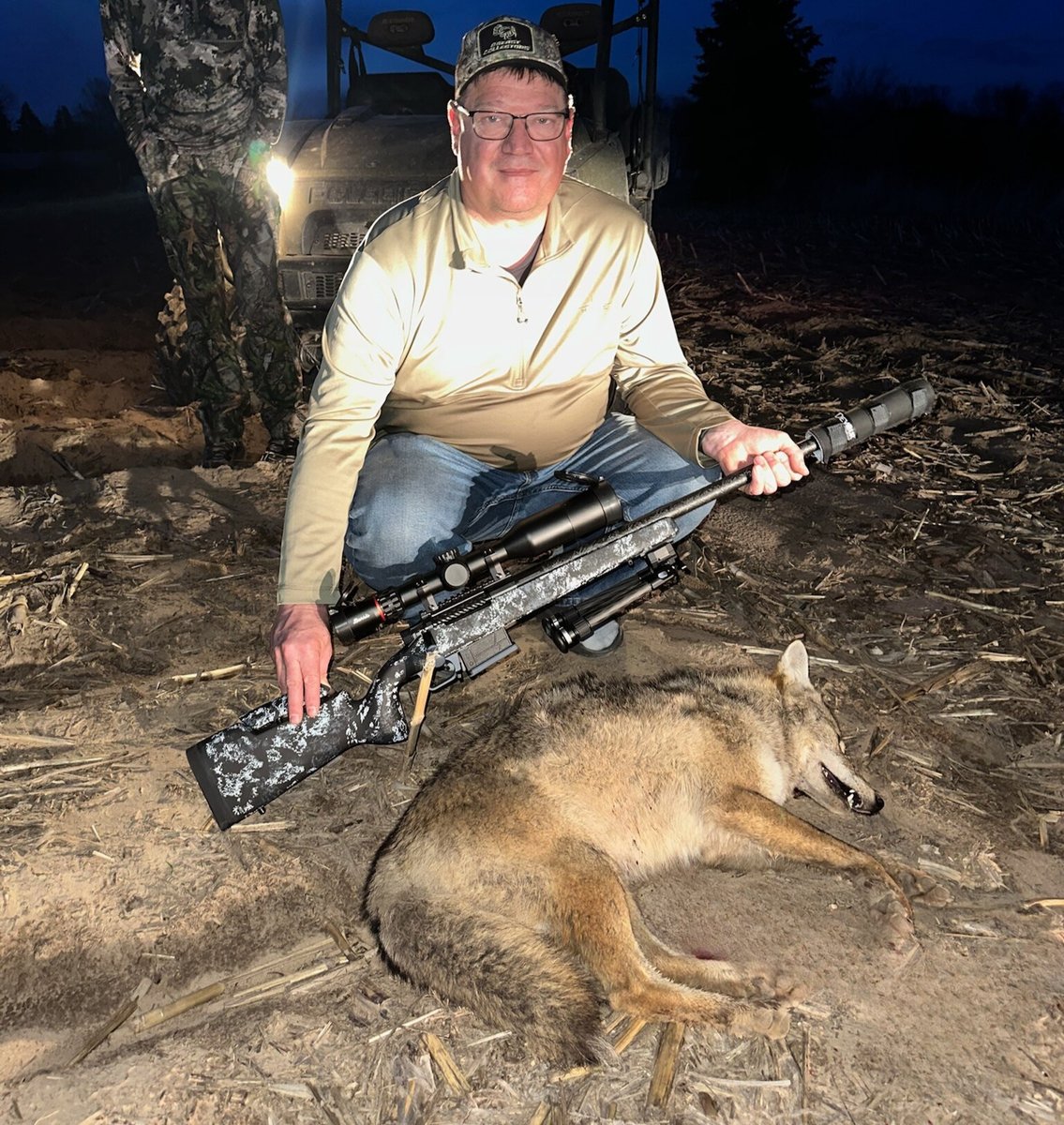 RedlegInc's tweet image. First hunt. First shot. First coyote down. 🐺💥
This Redleg-built .22 Creedmoor delivered exactly what it was made for: confidence, accuracy, and reliability when it matters most.
Built for results—not just specs.
#RedlegGuns #CustomRifles #PrecisionHunting #22Creedmoor