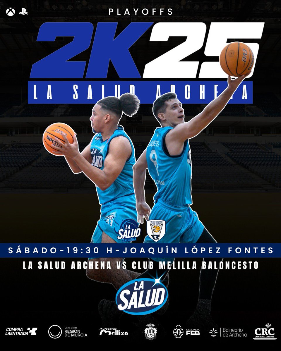 🎮 ¿Una partidita?

Este sábado a las 19:30 ⏰ el Joaquín López Fontes volverá a rugir con los cuartos de final de los playoffs 🏀

¡Nos espera una batalla de las que hacen historia!

Vamos, afición 🔵⚪️

#LaSaludArchena #Playoffs #vamosafición #ElFontesRuge #LaGranja #Playoffs