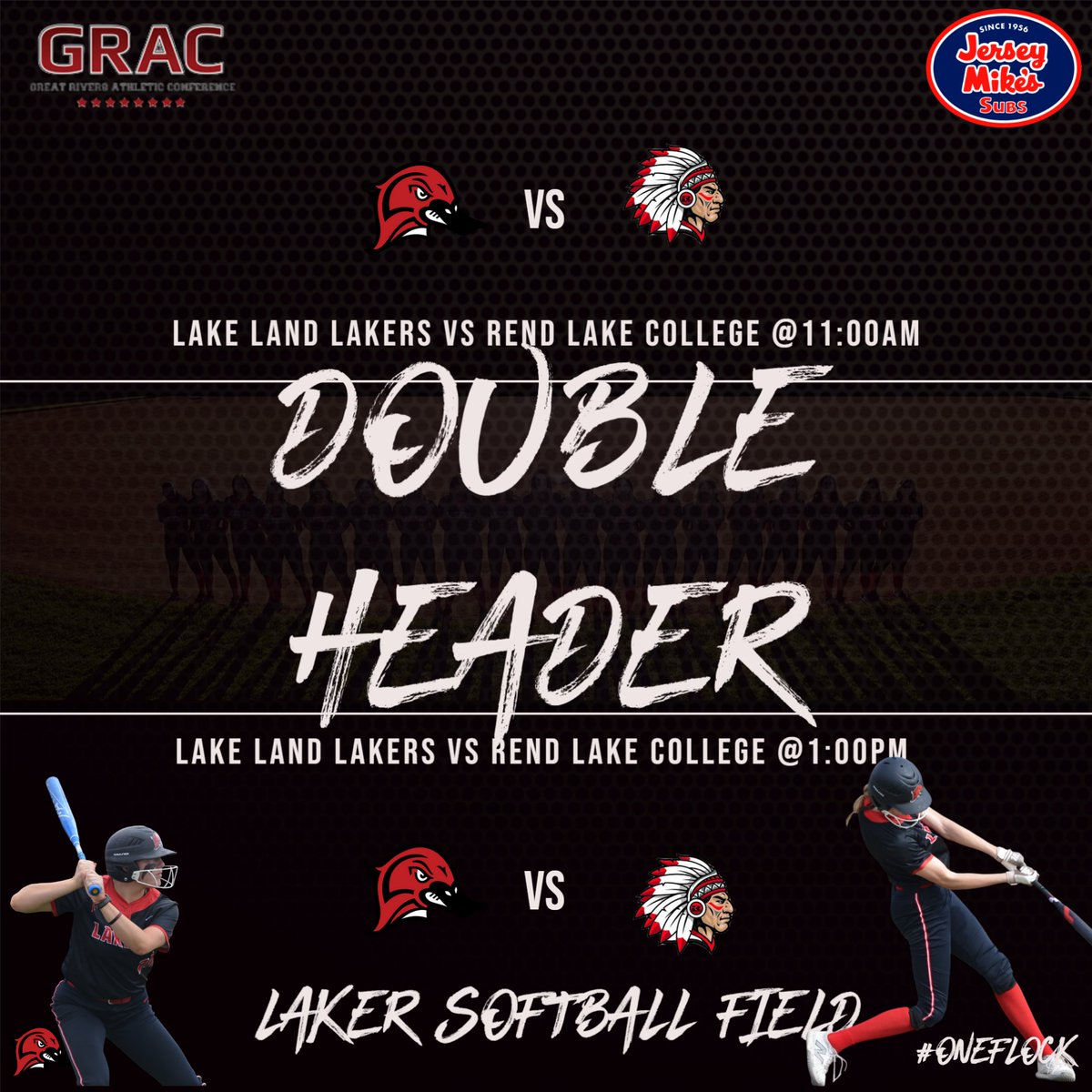 LLCAthletics's tweet photo. Region XXIV Tournament Round 1 begins tomorrow for @land_softball as they welcome the Warriors of Rend Lake College for an 11am double header!

#OneFlock #LakerUp https://t.co/jnk6UoA7wC