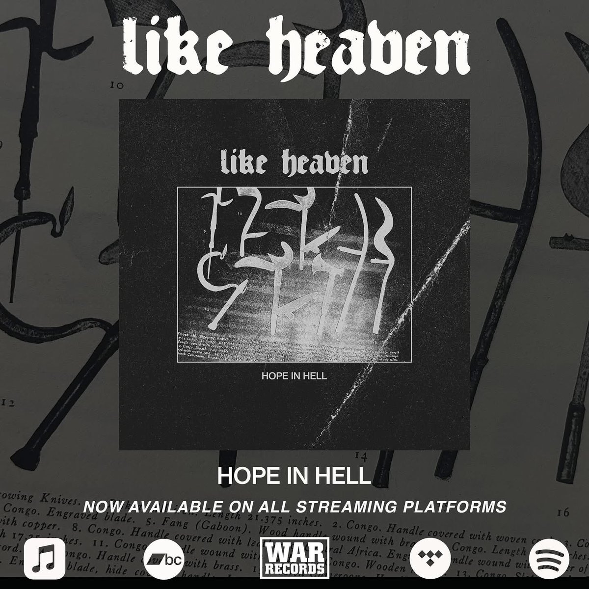 likeheavenhc's tweet image. “Hope in Hell” has been out for over a week now. We hope you’ve been digging it. Come to the function tomorrow night, and then help send us off for a little mini tour this Thursday!