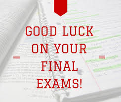 Good luck on your Final Exams!! We are still here through Thursday to help you however we can.