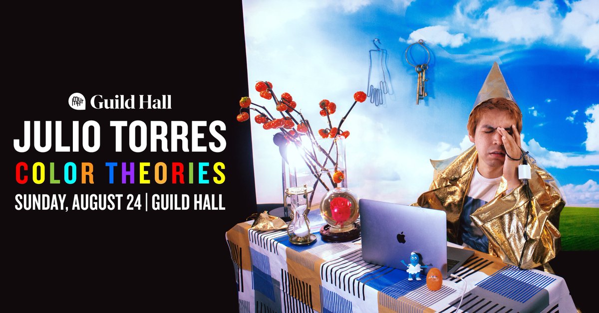 Emmy-nominated surrealist, comedy visionary, and certified oyster earring romantic — Julio Torres comes to <a href="/GuildHall/">Guild Hall</a> on August 24!✨ Step into his eclectic world for one night only. Tickets on sale now!  

Presented by Murmrr x Guild Hall
guildhall.org/events/julio-t…