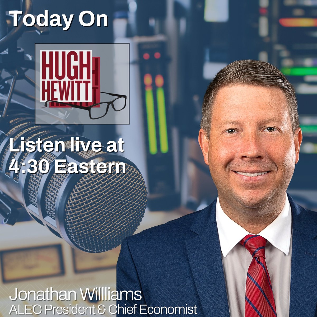 American Legislative Exchange Council (@alec_states) on Twitter photo ALEC President & Chief Economist <a href="/Taxeconomist/">Jonathan Williams</a> joins <a href="/hughhewitt/">Hugh Hewitt</a> today at 4:30 PM ET to discuss the leading issues taking place across the states! hughhewitt.com/watch-the-show ALEC President & Chief Economist <a href="/Taxeconomist/">Jonathan Williams</a> joins <a href="/hughhewitt/">Hugh Hewitt</a> today at 4:30 PM ET to discuss the leading issues taking place across the states! hughhewitt.com/watch-the-show