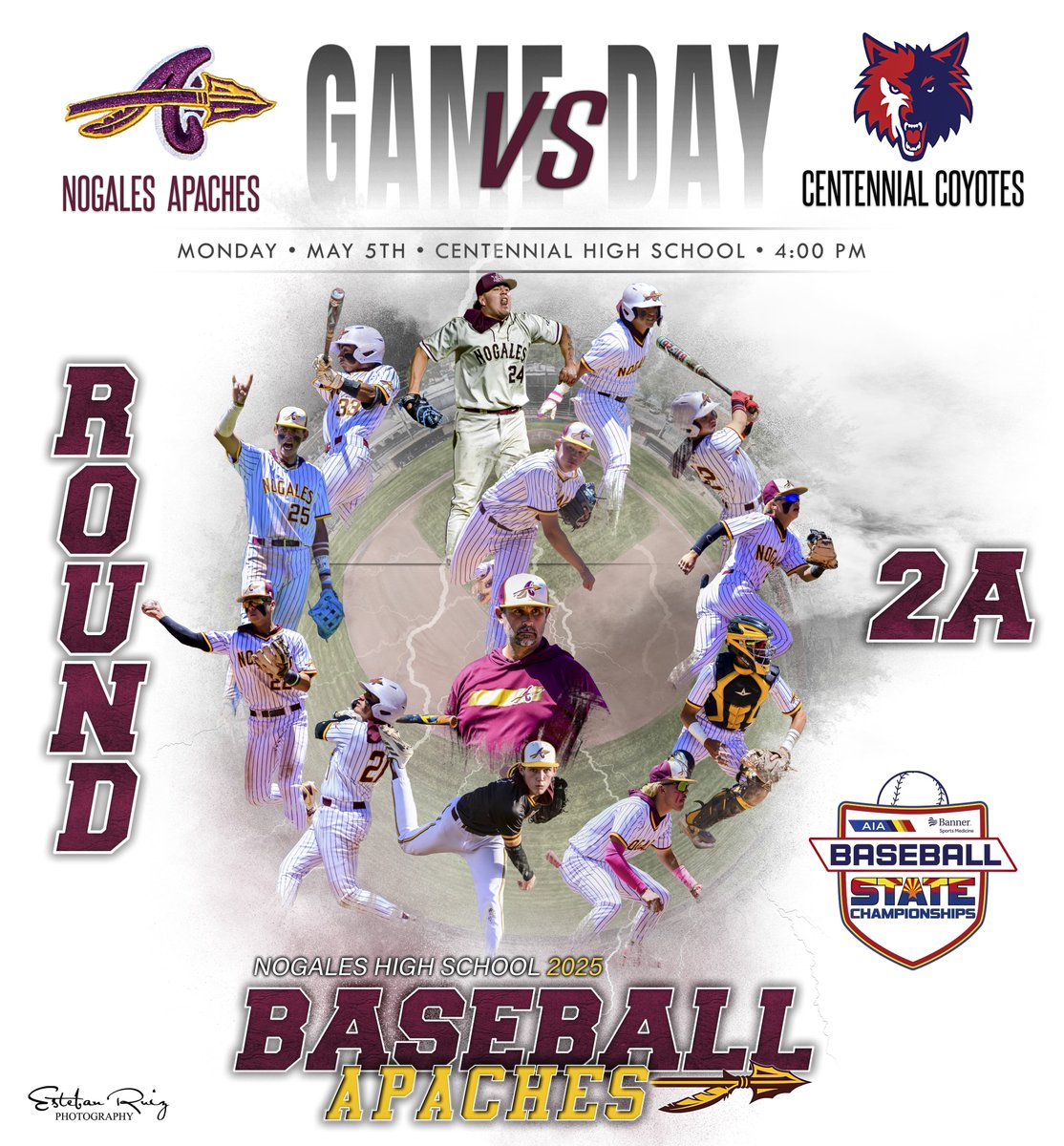 𝐆𝐀𝐌𝐄𝐃𝐀𝐘‼️Nogales Apaches ⚾️
PLAYOFF GAME ROUND 2A
🆚Centennial Coyotes 
🕕 4:00pm
🏟️ Centennial High School 
📷EstebanRuizPhotography
🎥En Deportes
<a href="/OJFav/">OJ Favela</a> <a href="/ApacheBaseball1/">Tribe Baseball</a> <a href="/DenzelMontijo/">Denzel Montijo</a> <a href="/RubenAntonioC25/">Ruben Antonio Celaya Alvarado</a> <a href="/ERvvagdl/">Esteban Ruiz</a> <a href="/NogiAthletics/">Nogales Apaches</a>
