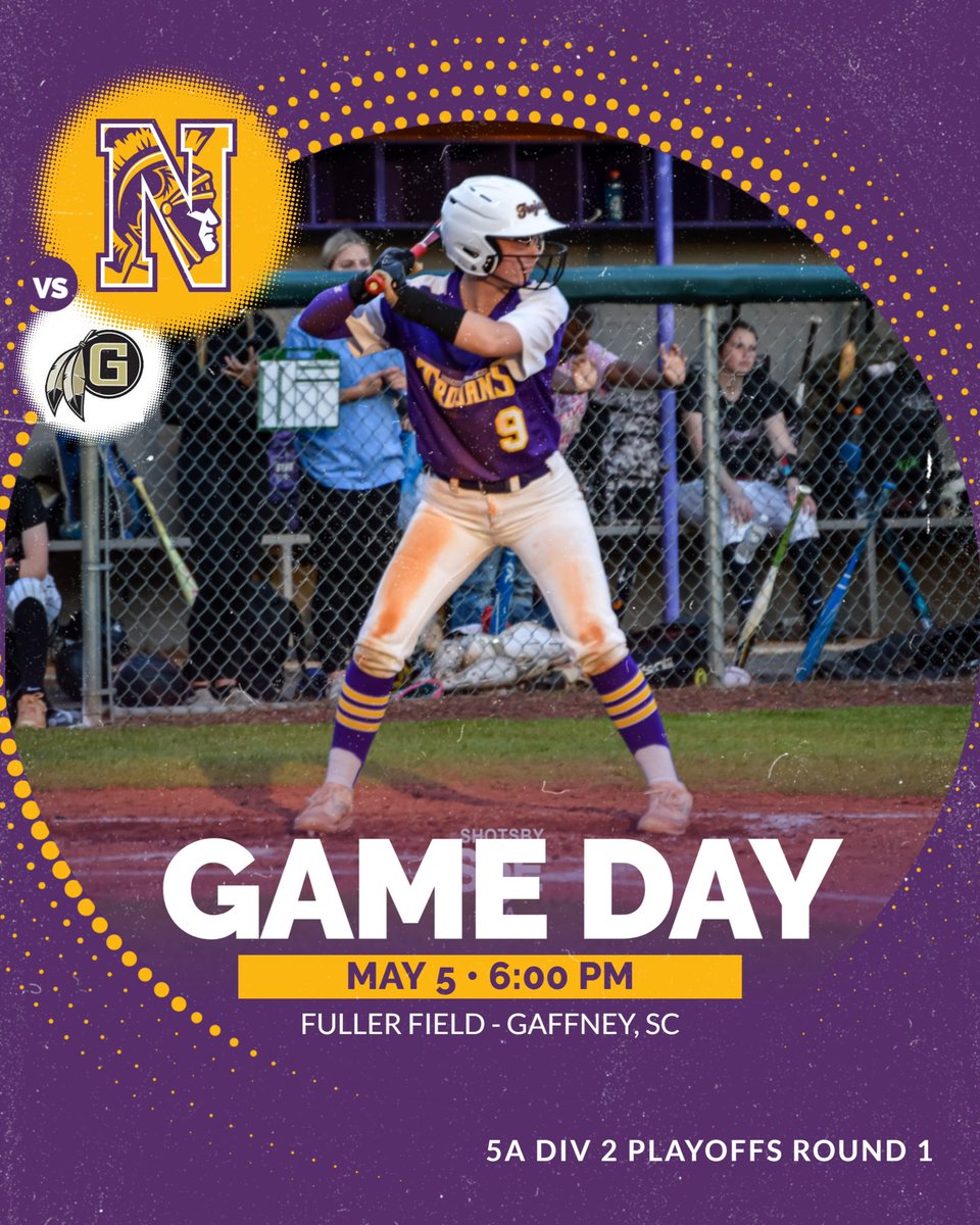 We’re in! Your Trojans head to Gaffney today for the first round of playoffs! #WinToday 🥎💜