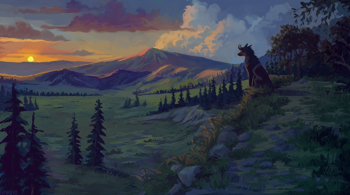 Landscape practice featuring my oc