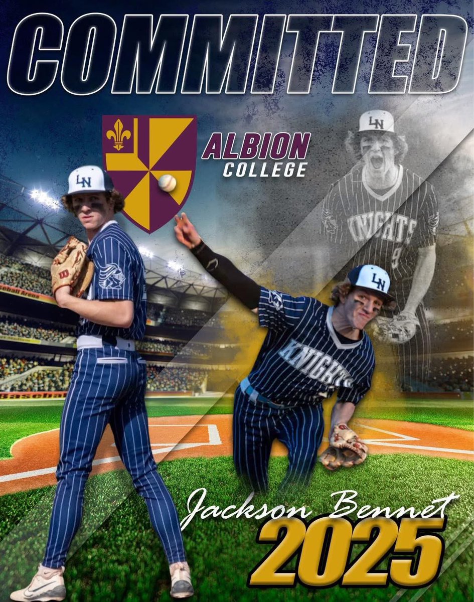 Congratulations to Jackson Bennett on his commitment to play baseball at Albion College next year.  Jackson plays on our 17u team and is an incredible young man on and off of the field!  He is now in his 6th year with our organization.
#BeADisciple
#CommittedDisciples