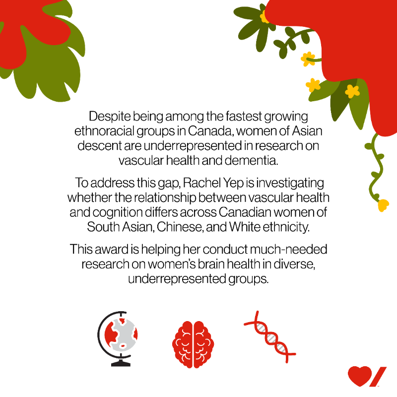 HeartandStroke's tweet photo. Meet Rachel Yep (@rachyep), a postdoctoral fellow at @Sunnybrook Research Institute. Rachel is investigating whether the relationship between vascular health and cognition differs across Canadian women of South Asian, Chinese, and White ethnicity.
@RabinLab