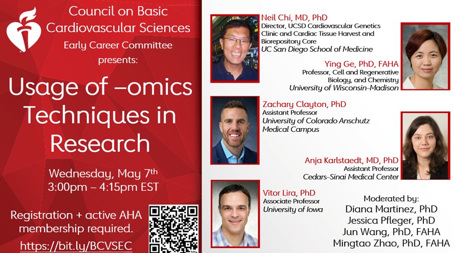 Andrew Gibb (@andrewgibbphd) on Twitter photo Ever want to incorporate -omics techniques into your own research?!?! Tune in for a great AHA <a href="/BCVSearlyCareer/">Basic Cardiovascular Sciences (BCVS) Early Career</a> webinar on this topic. Learn how these cutting edge techniques are transforming our understanding of cardiovascular biology! #cardiotwitter, <a href="/AHAScience/">AHA Science</a> <a href="/ECI_ISHR/">Early Career Investigators @ISHR North America</a> Ever want to incorporate -omics techniques into your own research?!?! Tune in for a great AHA <a href="/BCVSearlyCareer/">Basic Cardiovascular Sciences (BCVS) Early Career</a> webinar on this topic. Learn how these cutting edge techniques are transforming our understanding of cardiovascular biology! #cardiotwitter, <a href="/AHAScience/">AHA Science</a> <a href="/ECI_ISHR/">Early Career Investigators @ISHR North America</a>