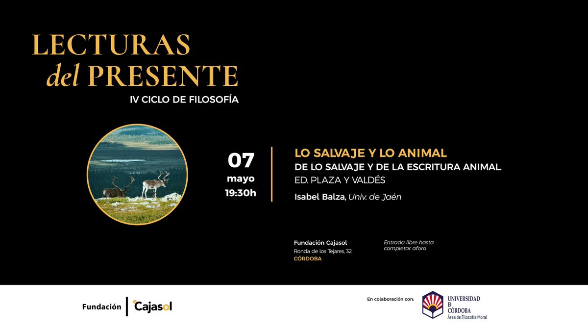 Fundación Cajasol (@cajasol) on Twitter photo Este miércoles, 7 de mayo, nos reencontramos con el pensamiento filosófico en la Fundación Cajasol Córdoba. En esta segunda sesión del IV Ciclo “Lecturas del Presente”, organizado con <a href="/Univcordoba/">Universidad Córdoba</a> y coordinado por <a href="/alvarocs1978/">Alvaro Castro</a> y Rafael Cejudo <a href="/fs1cecrr/">RAFAEL CEJUDO CORDOB</a>, recibimos a Isabel Balza Este miércoles, 7 de mayo, nos reencontramos con el pensamiento filosófico en la Fundación Cajasol Córdoba. En esta segunda sesión del IV Ciclo “Lecturas del Presente”, organizado con <a href="/Univcordoba/">Universidad Córdoba</a> y coordinado por <a href="/alvarocs1978/">Alvaro Castro</a> y Rafael Cejudo <a href="/fs1cecrr/">RAFAEL CEJUDO CORDOB</a>, recibimos a Isabel Balza