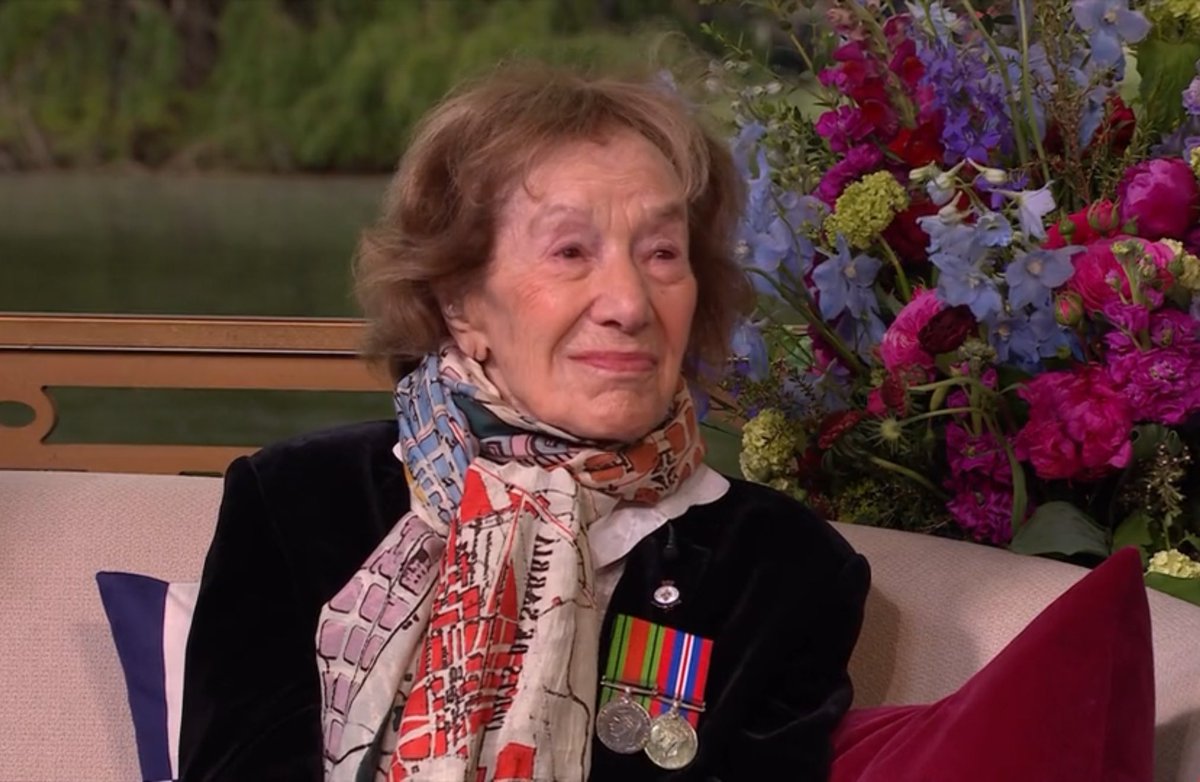 Ruth Brook Klauber, 101 years old. What an amazing, inspiring lady to listen to during today’s #VEDay80 coverage 👏❤️🇬🇧