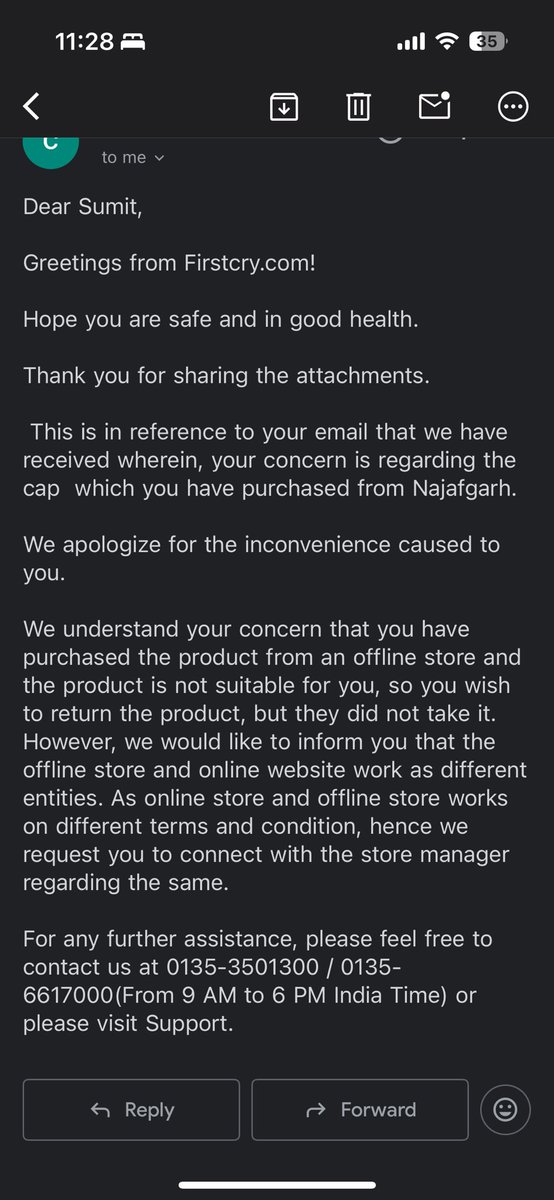 sumitraina9019's tweet photo. Don’t buy anything from @firstcryindia Didn’t got the proper answer till now. 
If store manager had resolved it then why have used this mode to connect. Then i think we stop buy things from your store. It’s not about money it is about hard earned money not #investors money. https://t.co/7M0XBIqmRd
