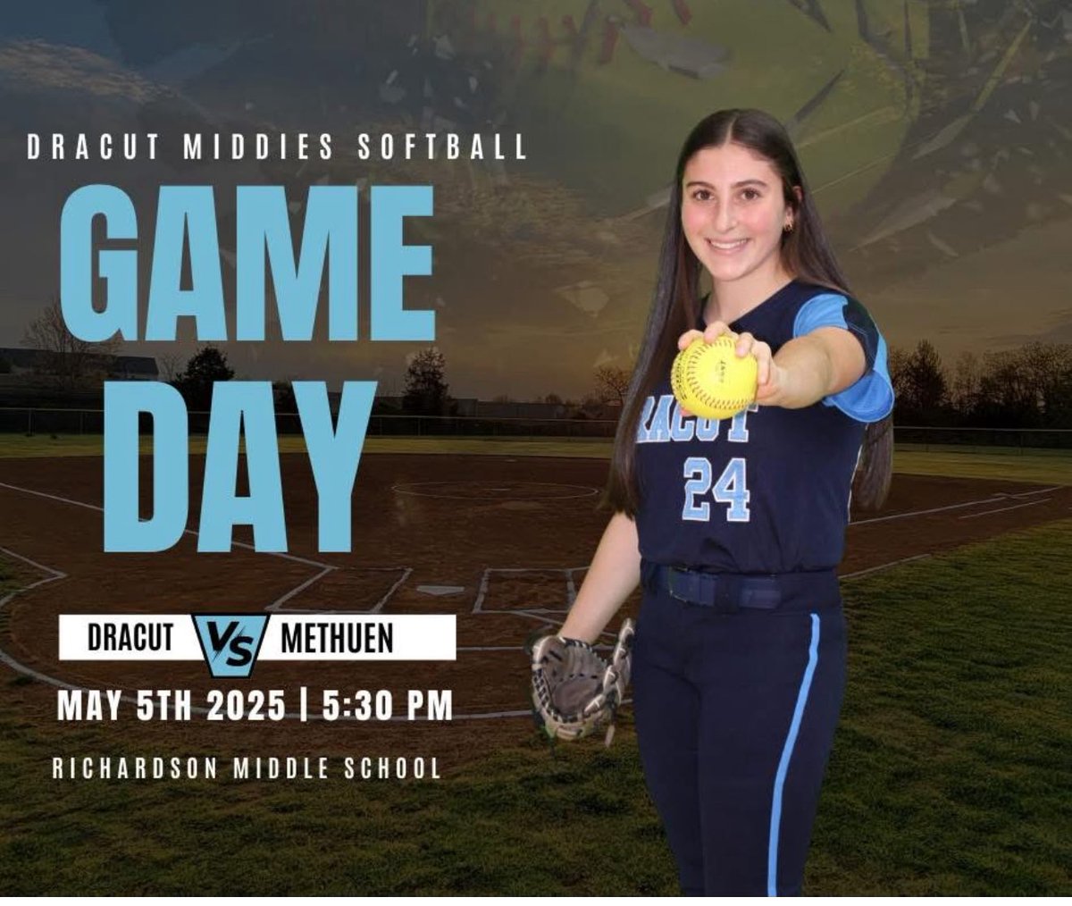 Dracut High School Softball (@dracutsoftball) on Twitter photo Trying to get it in today. Time
Change to 5:30pm! <a href="/dracutmiddies/">Dracut HS Athletics</a> <a href="/DracutSuper/">Steven Stone</a> βοΈπ₯βοΈπ₯βοΈπ₯ Trying to get it in today. Time
Change to 5:30pm! <a href="/dracutmiddies/">Dracut HS Athletics</a> <a href="/DracutSuper/">Steven Stone</a> βοΈπ₯βοΈπ₯βοΈπ₯