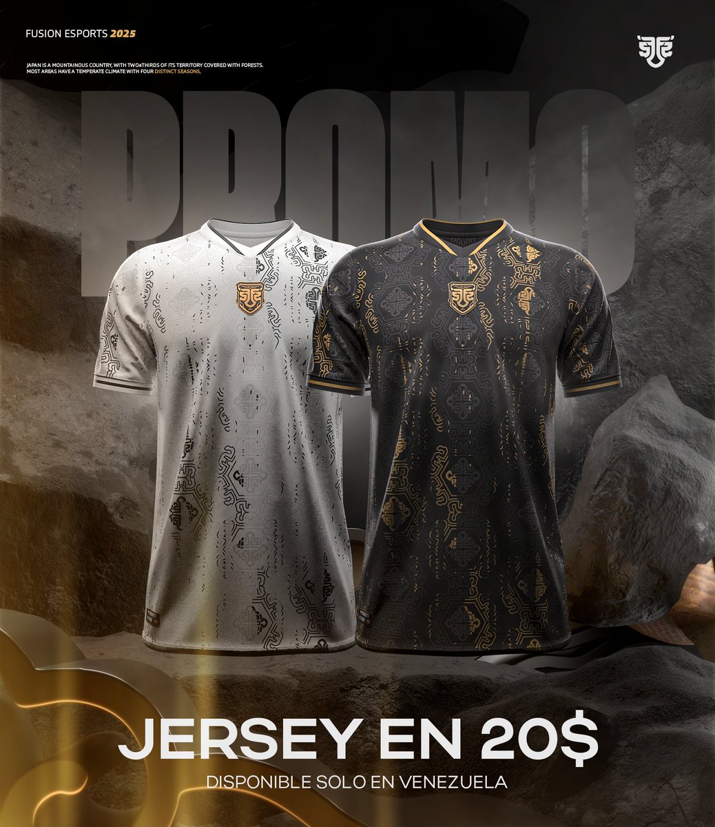 🟡 ¡SÚPER PROMO JERSEY OFICIAL DE FUSION! 🟡

Disponible con precio especial solo para Venezuela🇻🇪

No pierdas la oportunidad de lucir la Jersey de nuestro equipo, vístete como un verdadero pro y apoya a nuestros Rosters 😎🔥

☑️ Promoción válida del 05 al 10 de mayo.
📌 Haz tu